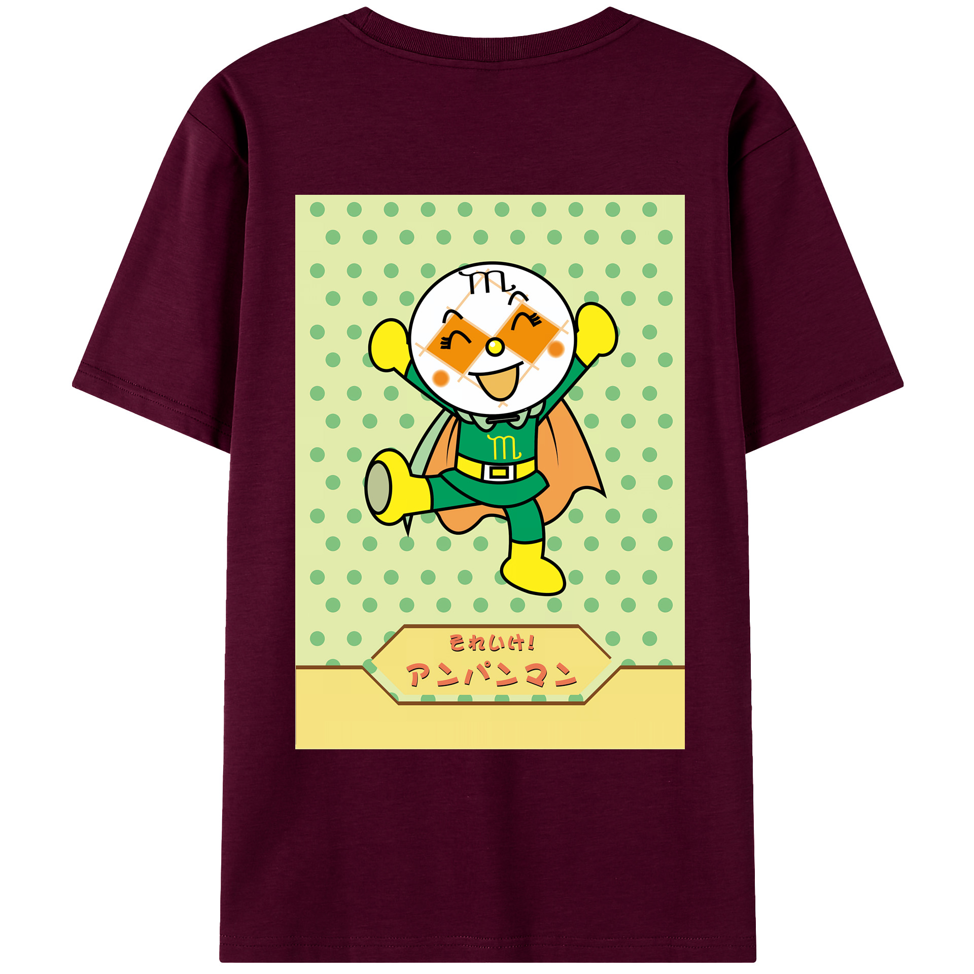 （画像用） アンパンマン Anpanman レディース半袖Tシャツ(バックプリント)